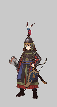 士兵-古代系-花瓣网|陪你做生活的设计师 | 红发美女游戏pose (200p)