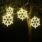 led五角星装饰灯新年户外防水挂树上的彩灯春节室外过年雪花灯-淘宝网