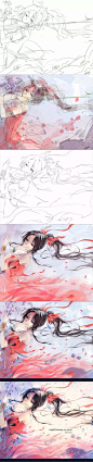 【绘画教程】插画上色教程~想学板绘的小伙伴们看过来~