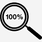 百分之100缩放符号图标 https://88ICON.com 工具 符号 界面 缩放 百分比 放大镜 百分之100100