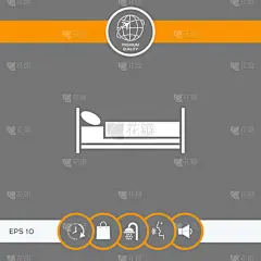 计算机图标,符号,床,夜晚,轮廓,健康保健,图像,矢量,放松,旅游