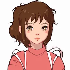 宫崎骏 千寻 头像手绘插画—@一颗猫头—微博