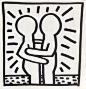 基思·哈林（Keith Haring），“基思·哈林（基思·哈林）（无标题）1982年最佳男朋友石版画”，1982年