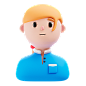 创意卡通3D立体人物头像发型插画肖像模型C4D风免抠psd设计素材