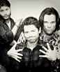 Jensen Ackles, Misha Collins, and Jared Padalecki