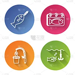 set line fish on hook calendar with a fish