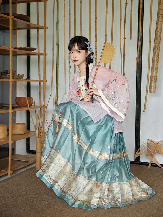 七月夕原创汉服 仲夏艾虎 明制琵琶袖短衫马面裙女套装通勤夏季-淘宝网-花瓣网