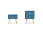Lacquered kids' bedside table with drawers WOODY | Kids' bedside table by Nidi