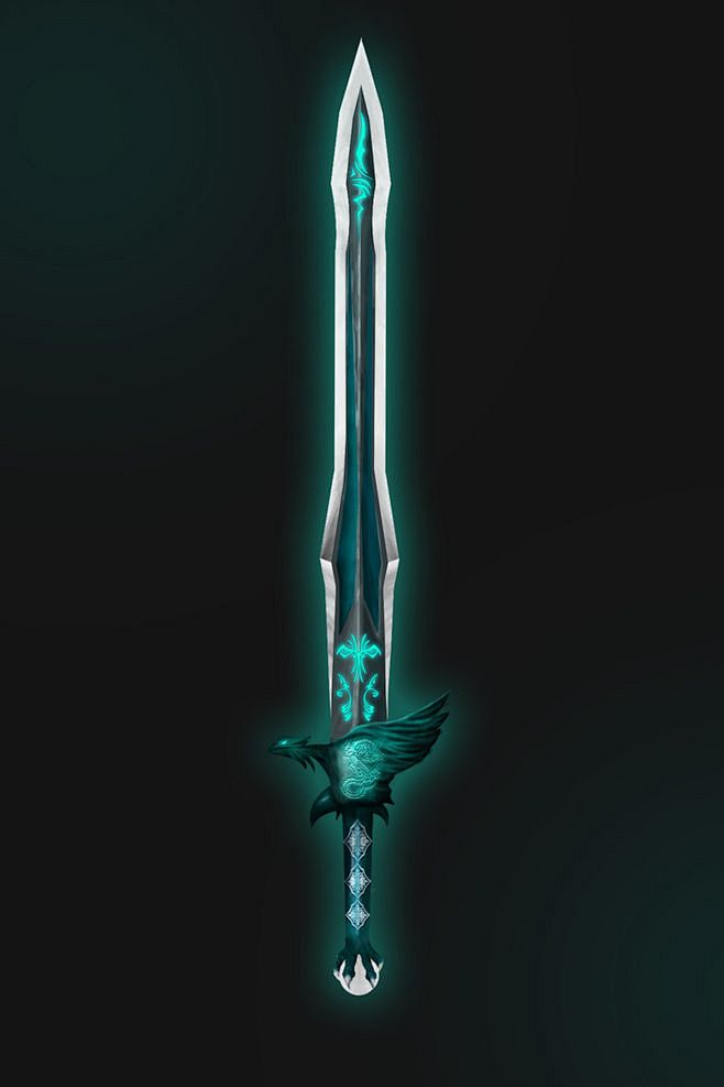 游戏道具原画斩妖剑绘画习作插画小学僧设计作品站酷zcool