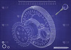 三维图形,嵌齿,蓝色,模型,商务,部分,技术,壁纸,行动,进展