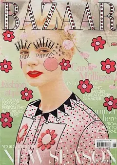 #时尚插画# 圣保罗艺术家Ana Strumpf用插画的方式为杂志封面模特/名人化妆，让《W》、《Interview》、《Dazed &amp; Confused》、《Esquire》、《Vogue》等冷漠脸杂志封面瞬间洋溢起青春少女感 ​