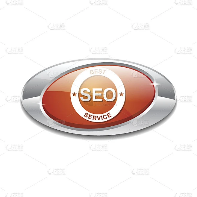 SEO橙色矢量图标按钮
