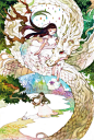 来自台湾画师凱子包的作品，水彩的画面与质感实在太美了 ​​​ ​​​​