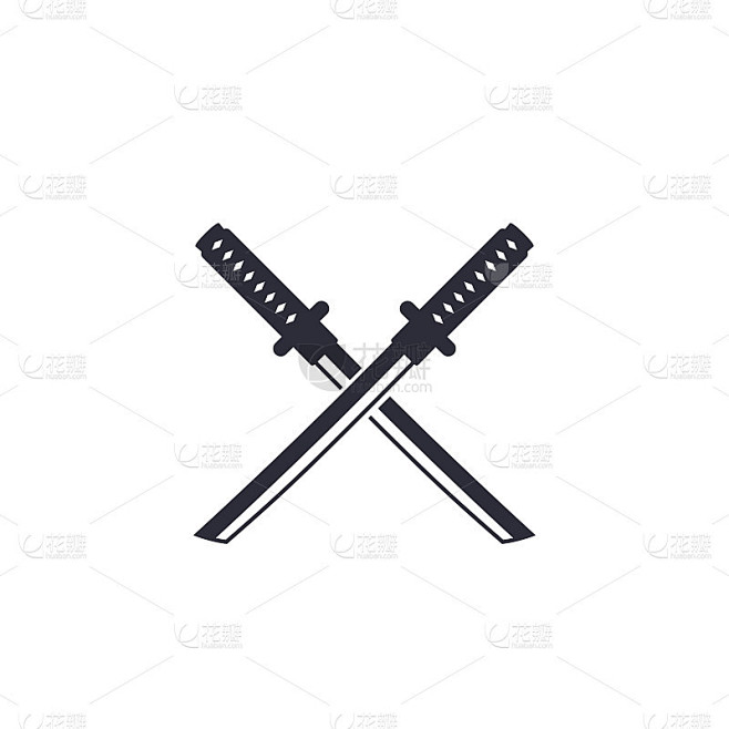 武士刀矢量图标