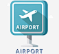 飞机场标志_新图网 https://ixintu.com 旅游图标 矢量素材 车 eps 蓝色