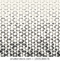 triangle halftone pattern, seamless geometric gradient border