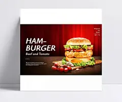 汉堡美食宣传海报PSD免费素材|PSD素材,广告设计模板,海报设计,汉堡海报,鞋茄,圣女果,生菜,汉堡包,美食海报,美食宣传,美食创意海报