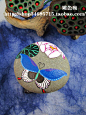 姚色风原创设计 彩绘手绘石头创意结婚礼物定情信物蝴蝶（需定制-淘宝网