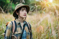 热爱旅游人物摄影素材