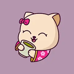 卡通可爱小猫咪插画矢量图设计素材