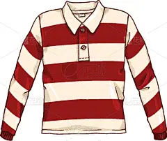 single cartoon color - red and white striped