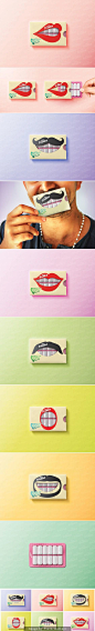 Trident Gum is so great and so popular however it does remind us of HappyDent another  http://arcreactions.com/: 