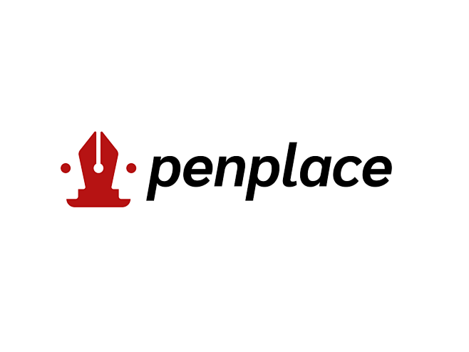 penplace 书聊天社区徽标笔人出版...