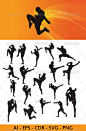 Muay Thai Martial Art Silhouettes #GraphicRiver This is nice Muay Thai Martial Art silhouettes. In this files include AI and EPS versions.