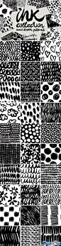 Vector collection of ink patterns