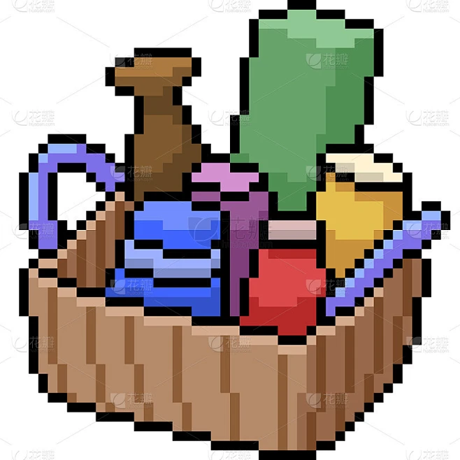 vector pixel art isolated cartoon图片_其他图片图片素材-花瓣网