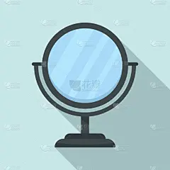 计算机图标,化妆用品,扁平化设计,镜子,华丽的,小的,古董,站,复古,剪影