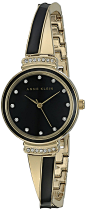 Anne Klein AK/2216BKGB 施华洛世奇仿水晶金色和黑色女式手镯表-钟表-亚马逊中国-海外购 美亚直邮