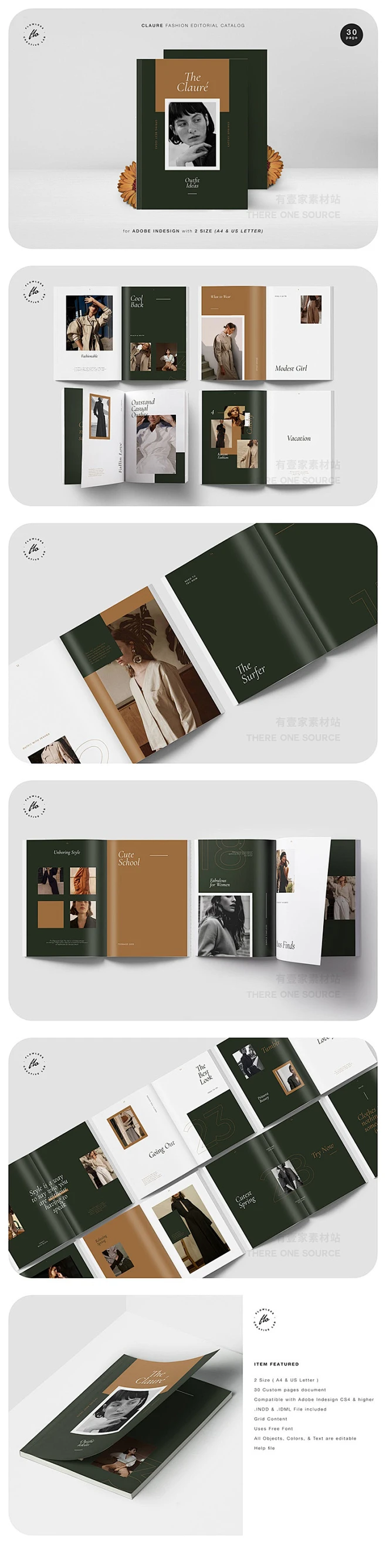 服装时尚杂志产品目录画册图册书籍内页装帧版式排版id模板源文件-淘宝网-花瓣网