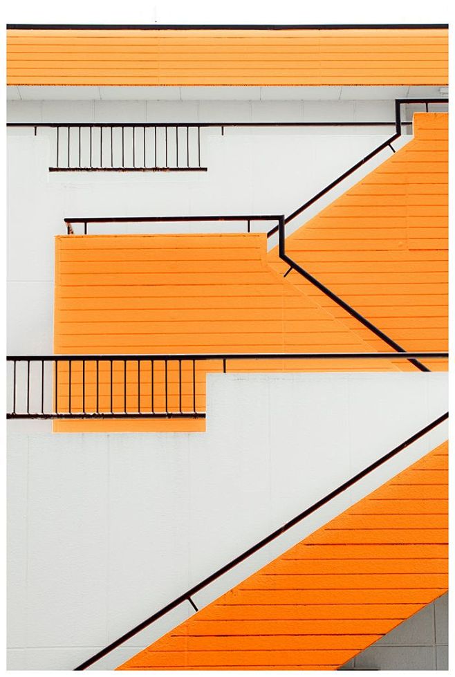 orange stairs