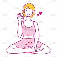 皮肤护理可爱的女人谁是高兴治愈她的脚底皮肤问题插图向量皮肤护理。一个可爱的女人，她很高兴能治愈她脚底