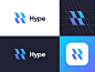 Hype - Logo Design Concept h letter letters logo alphabet digital media tech monogram letters nice clean letter app mark tech design gradient corporate logotype symbol identity logo designer logo design branding logo