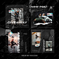 PSD street fashion instagram post set premium psd