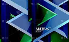 技术未来几何3d形状，最小抽象背景