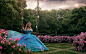 Moonlit Dream : "Moonlit Dream" ~If you keep on believing the dreams that you wish will come true~ I wanted to create a piece inspired by Cinderella's dress that emphasizes the teal and magenta colour palette, the...
