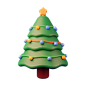 Christmas Tree 3D Illustration