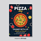 Plantilla de folleto sobre pizza