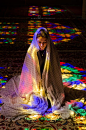 An Iranian Girl sited in Nasir-ol-Molk Mosque. Shiraz - IRAN Photo by Ramin Rahmani Nejad