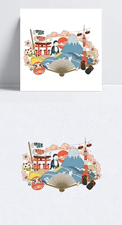 矢量浮世绘图案 矢量,浮世绘,装饰图案,日系,卡通元素,手绘 卡通_2704209394