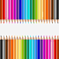两排铅笔免抠素材_新图网 https://ixintu.com 彩色铅笔 高清