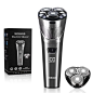 Amazon.com: Electric Shavers Electric Razor for Men Face Clean Shave Rechargeable USB C Electric Shaver Cordless Mens Electric Razors for Shaving Face Dry Wet Rotary Shaver LED Display with A Replacement Blade : Beauty & Personal Care