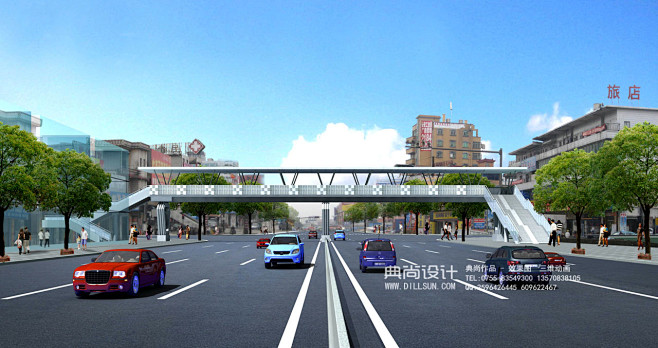 天桥设计02方案二 02_06-09_天桥设计效果图