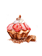 【小美食】水彩 手绘 绘画 插画 甜品 巧克力