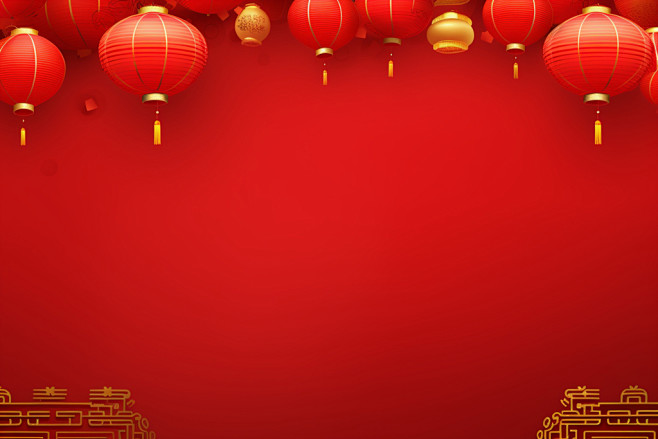 红色喜庆边框背景素材图片