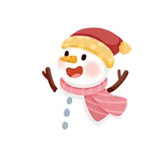 花瓣素材_卡通风雪人元素_187690657