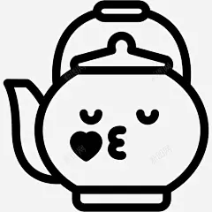 吻咖啡壶饮料图标 UI图标 设计图片 免费下载 页面网页 平面电商 创意素材